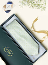 Green Paisley Broad + Long Necktie - TOSSIDO