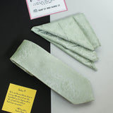 Green Paisley Necktie & Pocket Square Giftset - TOSSIDO