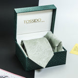 Green Paisley Necktie & Pocket Square Giftset - TOSSIDO
