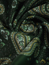 Green Paisley Pocket Square - TOSSIDO