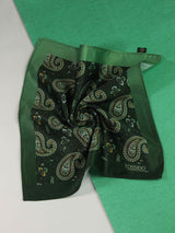 Green Paisley Pocket Square - TOSSIDO
