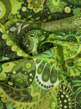 Green Paisley Pocket Square - TOSSIDO