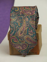 Green Paisley Printed Necktie - TOSSIDO