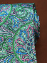 Green Paisley Printed Necktie - TOSSIDO