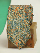 Green Paisley Printed Necktie - TOSSIDO