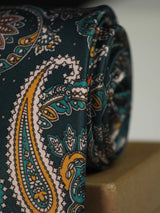 Green Paisley Printed Necktie - TOSSIDO