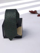 Green Paisley Skinny Necktie - TOSSIDO
