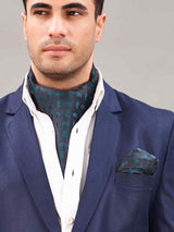 Green Paisley Woven Ascot & Pocket Square - TOSSIDO
