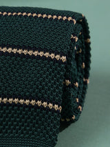 Green Stripe Knitted Necktie - TOSSIDO