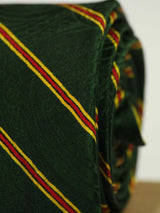 Green Stripe Printed Silk Necktie - TOSSIDO