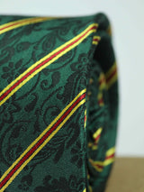 Green Stripe Silk Necktie - TOSSIDO
