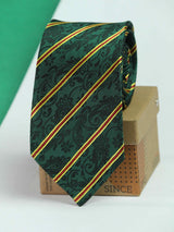 Green Stripe Silk Necktie - TOSSIDO