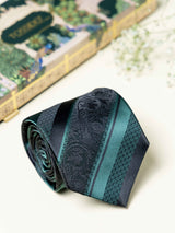 Green Stripes Broad + Long Necktie - TOSSIDO