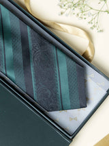 Green Stripes Broad + Long Necktie - TOSSIDO