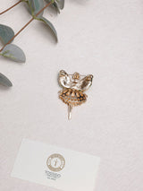 Green & Yellow Crystal Fairy Brooch