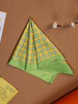 Green & Yellow Geometric Pocket Square - TOSSIDO