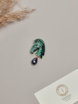 Green Zebra Brooch - TOSSIDO