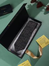 Grey Abstract Woven Necktie - TOSSIDO