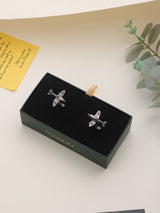 Grey Airplane Cufflinks - TOSSIDO