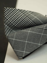 Grey Check Bowtie & Pocket Square Set - TOSSIDO
