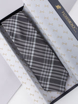 Grey Check Broad Necktie - TOSSIDO