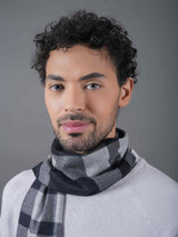 Grey Check Muffler - TOSSIDO