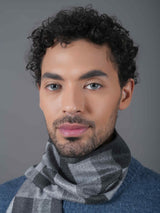 Grey Check Muffler - TOSSIDO