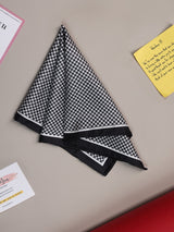 Grey Check Silk Pocket Square - TOSSIDO
