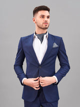 Grey Check Woven Cravat & Pocket Square Set - TOSSIDO