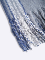 Grey Checkered Poly - Wool Muffler - TOSSIDO