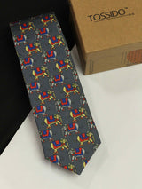 Grey Elephant Necktie - TOSSIDO