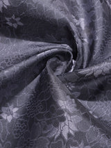 Grey Floral Bow Tie & Pocket Square Set