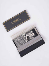 Grey Floral Printed Stole - TOSSIDO