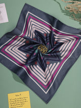 Grey Geometric Pocket Square - TOSSIDO