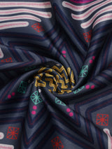 Grey Geometric Pocket Square - TOSSIDO