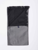 Grey Geometric Reversible Stole & Pocket Square Set - TOSSIDO