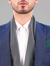 Grey Geometric Reversible Stole & Pocket Square Set - TOSSIDO