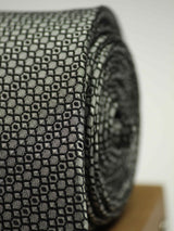 Grey Geometric Silk Necktie - TOSSIDO