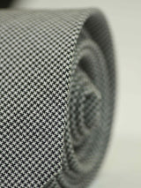 Grey Geometric Wool Skinny Necktie - TOSSIDO