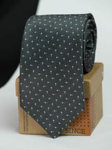 Grey Geometric Woven Necktie - TOSSIDO