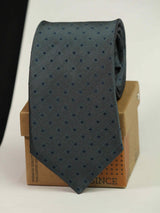 Grey Geometric Woven Necktie - TOSSIDO