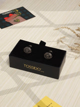 Grey Lotus Cufflinks - TOSSIDO