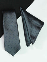 Grey Necktie & Pocket Square Giftset - TOSSIDO
