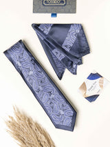 Grey Paisley Necktie Gift - set - TOSSIDO