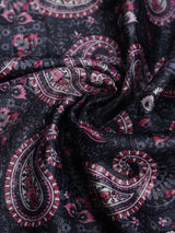 Grey Paisley Pocket Square - TOSSIDO