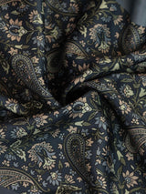Grey Paisley Pocket Square - TOSSIDO