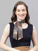 Grey & Peach Novelty Scarf & Scarf Bag Set - TOSSIDO