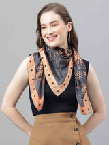 Grey & Peach Novelty Scarf & Scarf Bag Set - TOSSIDO