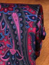 Grey & Pink Paisley Printed Necktie - TOSSIDO