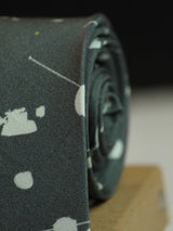 Grey Satellite Printed Silk Necktie - TOSSIDO